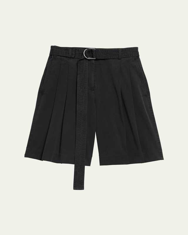 Garment Dyed Double-Pleated Shorts